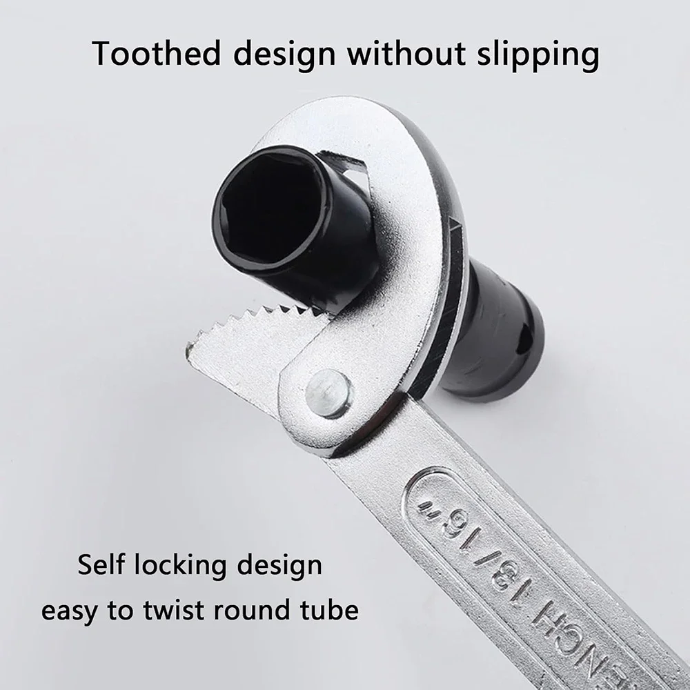 مفتاح ربط الأنابيب العالمي 9-22 مم مجموعة مفاتيح مفتوحة النهاية من الفولاذ عالي الكربون 45 # أداة قبضة الصلب سباك أدوات يدوية متعددة #4