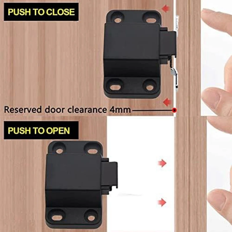 Self Closing Push Door Latches Set Hardware Kitchen Cabinet Push Latches Set Drawer Locks Push Pull Tips On RV Wardrobes