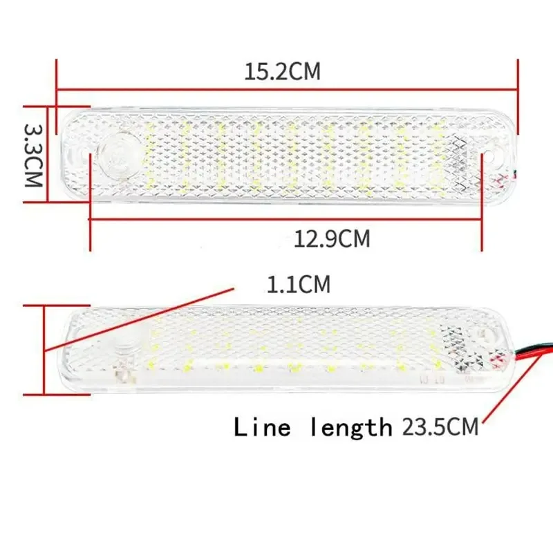 2Pcs Car Interior Light 36LED RV Light Truck Interior Light With Switch Night Reading Ceiling Light For Car Van Boat Truck