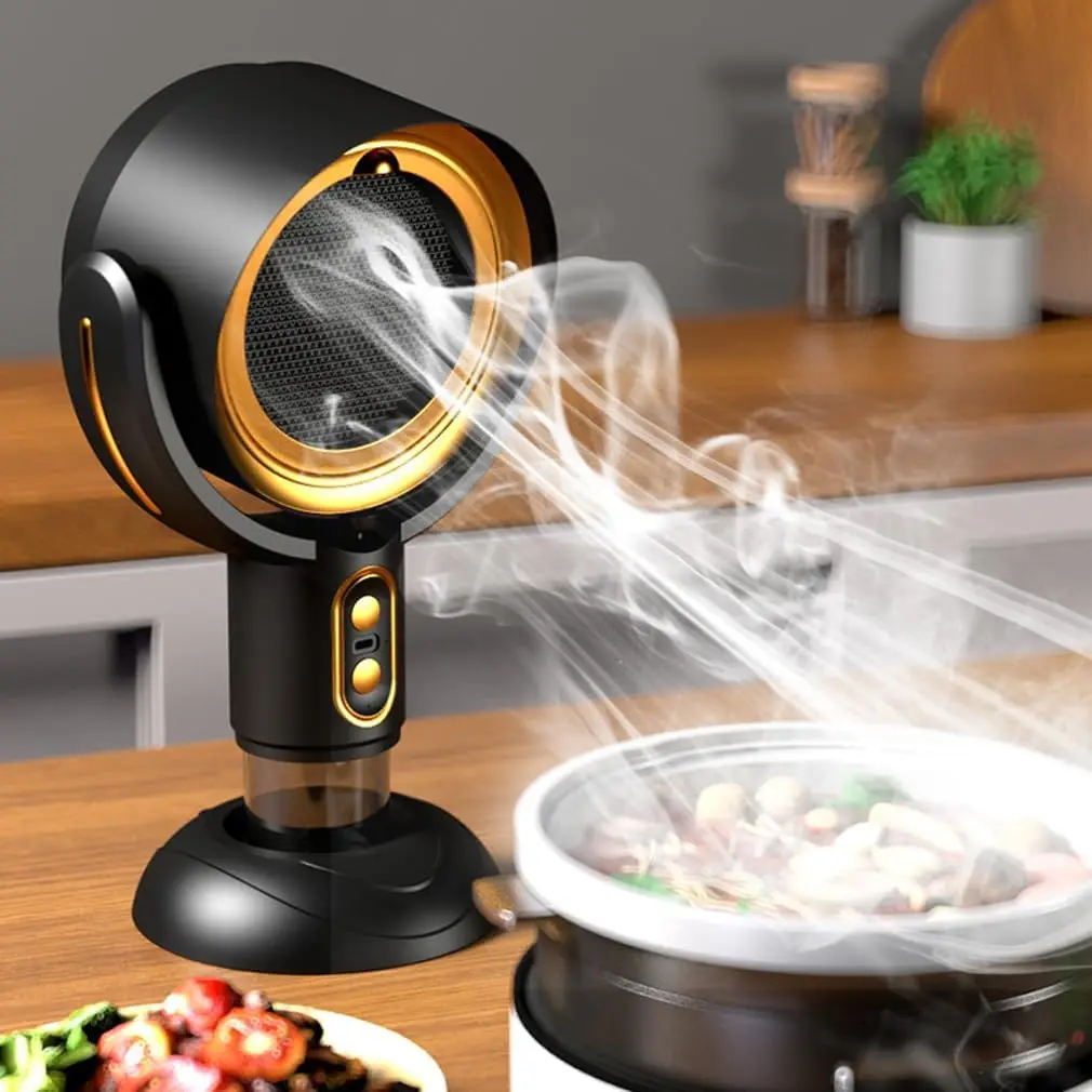

Portable Range Hood, Desktop Range Hood with 2 Speed Exhaust Fan, Detachable Aluminum Filter, Large Oil Collection Cup,