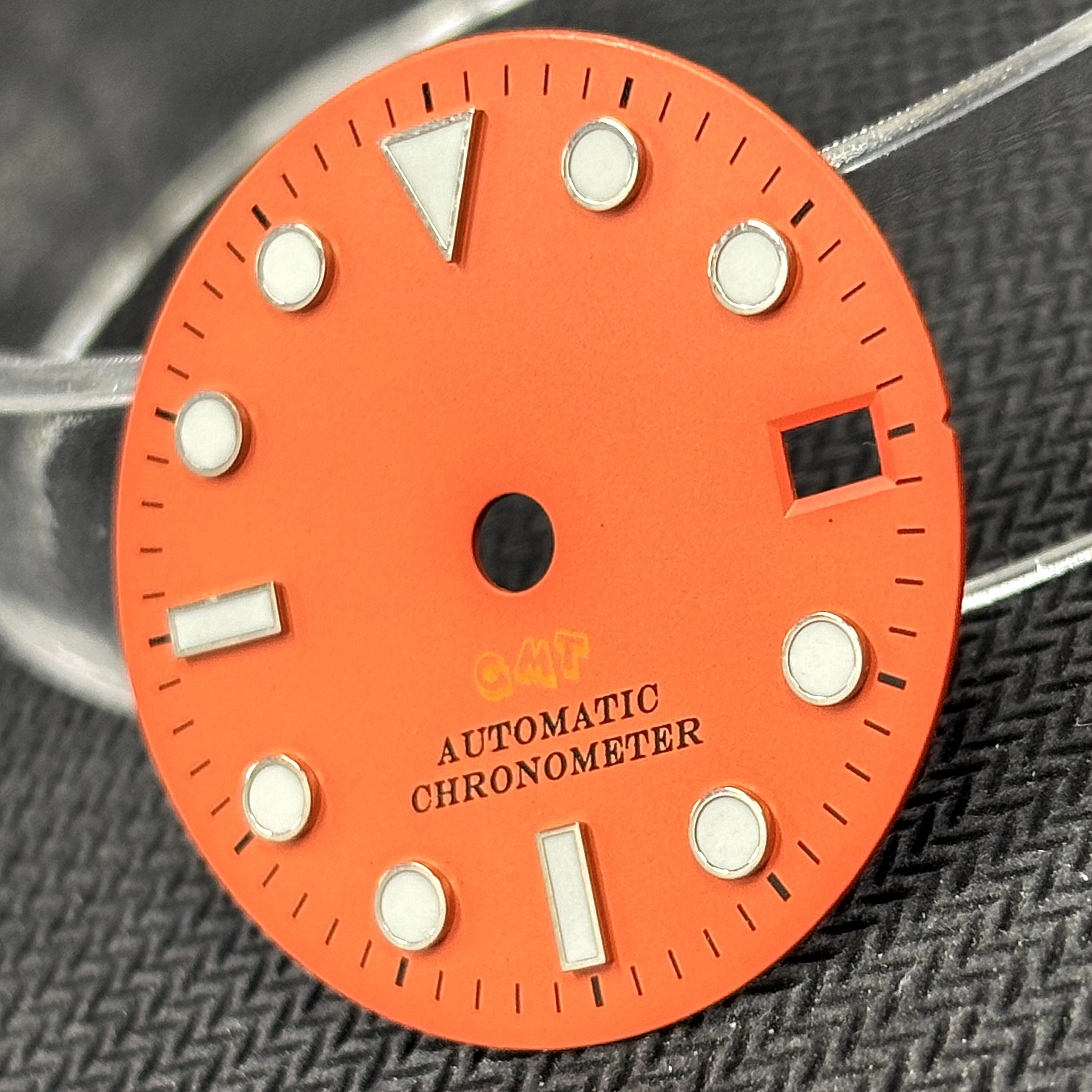 28.5mm  GMT Dial NH34/35 single calendar movement dial Watches Master NH series dial blueluminous watch dial hands accessories