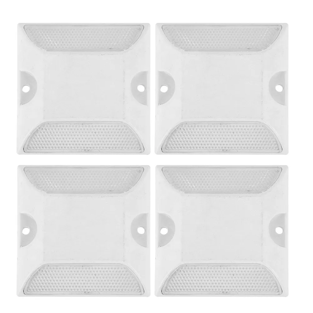 

Комплект из 4 светоотражающих дорожных маркеров (катафоты) для подъездных путей, высокопрочные двусторонние маркеры безопасности для лежачих полицейских, пешеходных переходов, автомагистралей