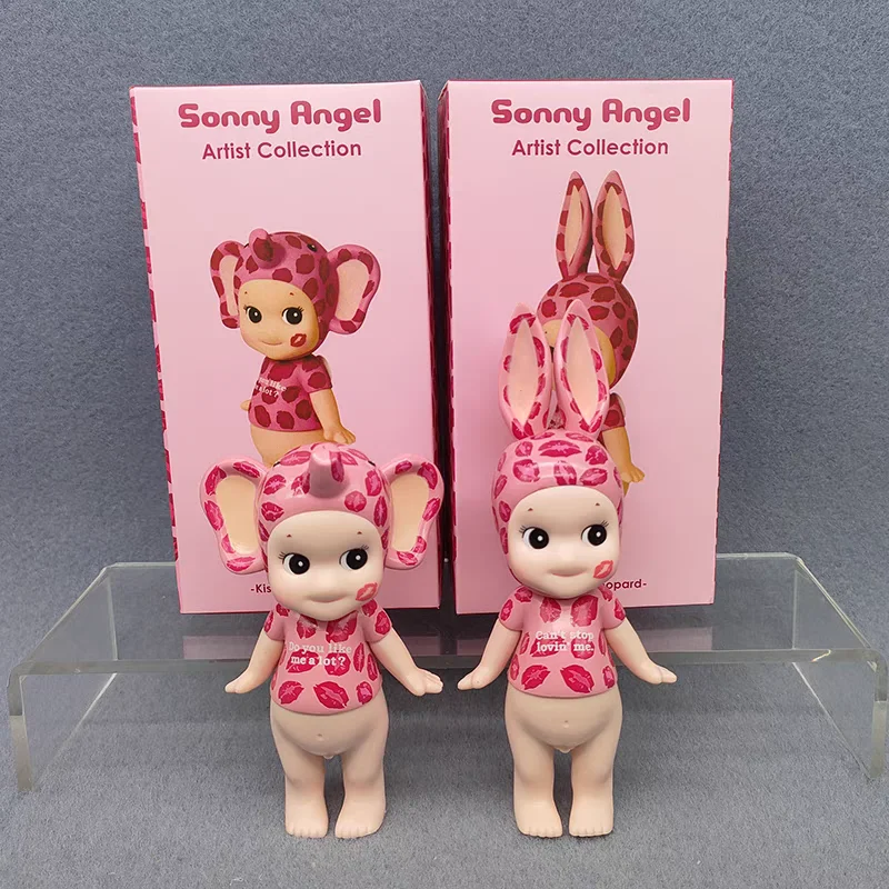 

Sonny Angel Kiss Mark Leopard Artist Collection Series Mini Figures Model Tabletop Decoration Doll Replica Blind Box Gift