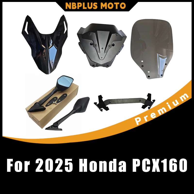 

【Premium】For 2025 Honda PCX160 Modified Front Windshield, Wind & Rain Deflector, Chest‑Protective Windscreen Accessories