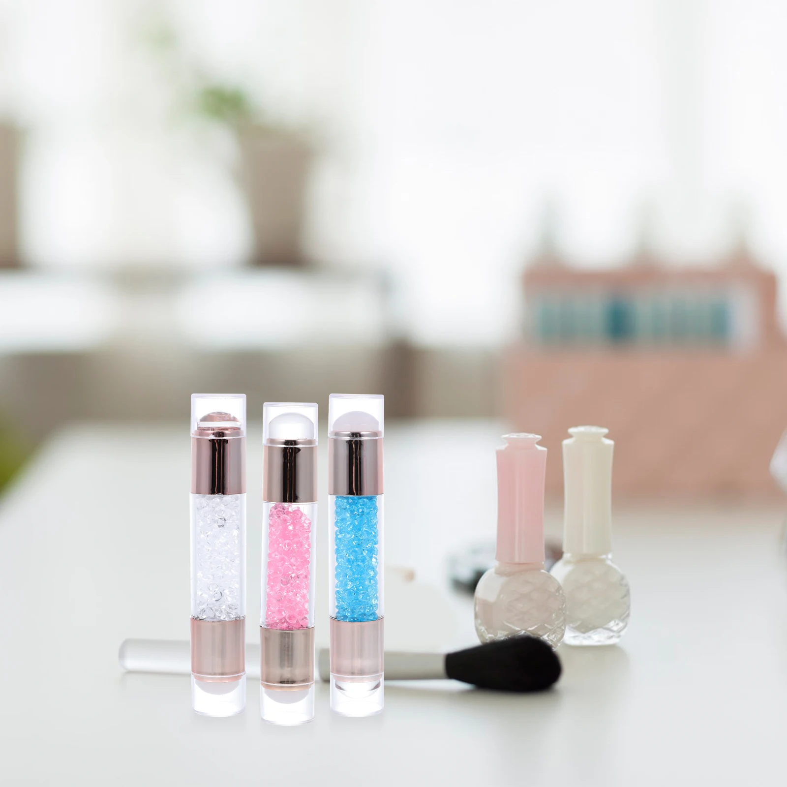 

3 Sets Silicone French Decor Supplies Tip Stamper Nail Art Tool Manicure Supplies Diy Nail Stamper DIY Home Use Kit