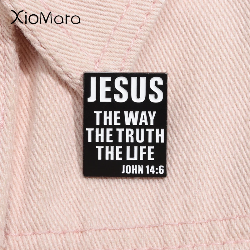 Jesus The Way The Truth The Life Enamel Pin Christ Brooch Lapel Backpack Badge Jewelry Accessories Gift For Christian