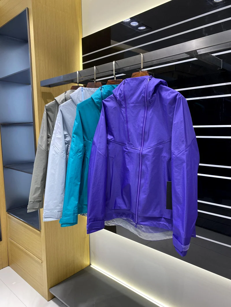 

Men's Outdoor Windproof Hiking Jaet Full Glue Coating Stand Fit Nylon Fiber Spring Autumn Winter Youth ular Faion