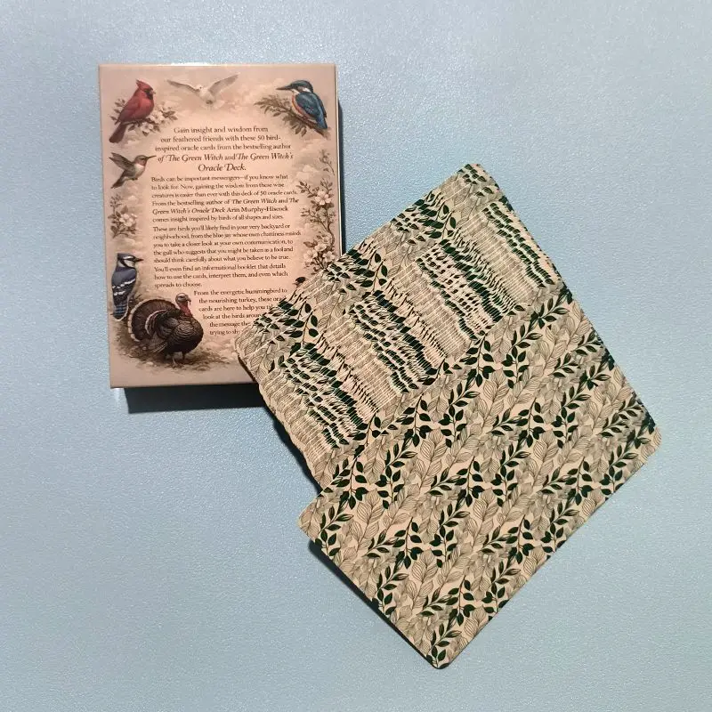 The Spiritual Meaning of Birds Oracle Deck 10.5*7.5cm, 50 Pcs Nature-Inspired Fortune Telling Cards for Insight & Wisdom