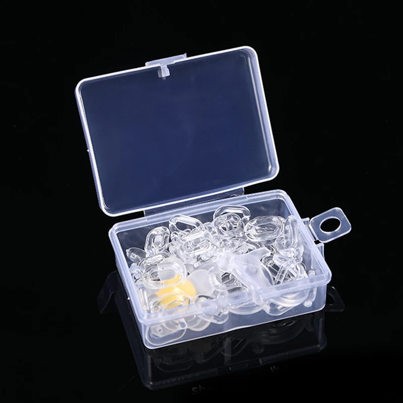 Small Boxes Rectangle Clear Plastic Jewelry Storage Case Container Packaging Box Earrings Rings Beads Collecting Home Organizer