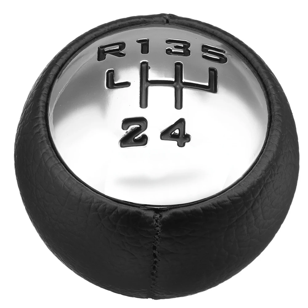 

5 Speed PU Leather Gear Shift Knob Head Handball for 307 3008 407 5008 807 for C3 C4 C4 C8