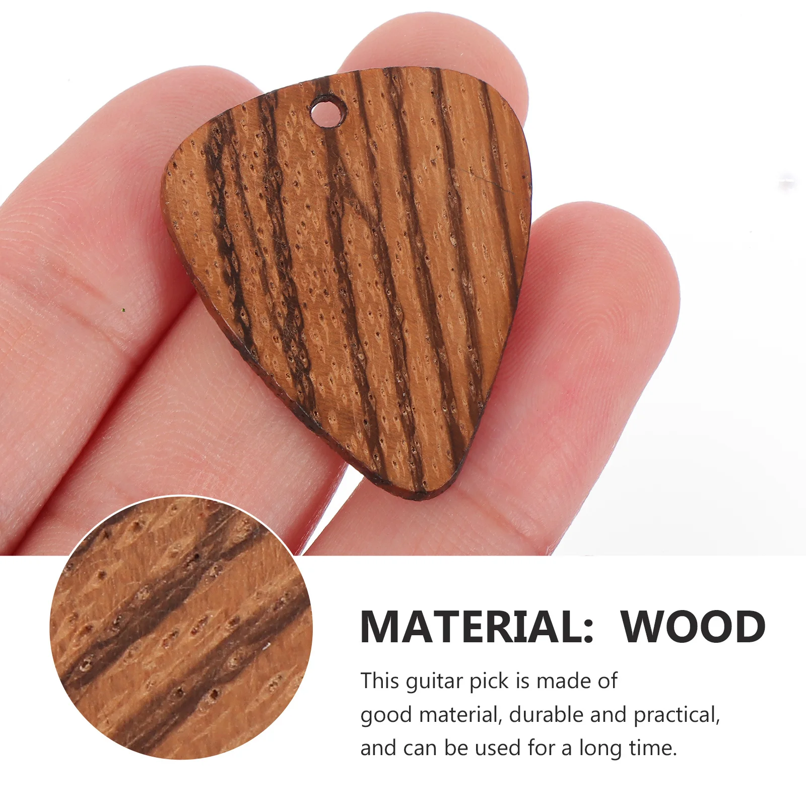 

1Pcs Wooden Guitar Pick Durable Practical Guitar Accessory Bass Pick Comfortable Fingertip Guard Music Instrument Supply