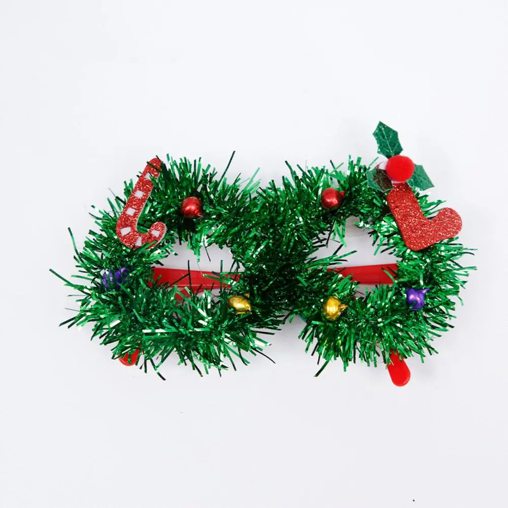 Holiday Eyewear Festive Eyeglasses for Celebrations Festive Holiday Party Glasses Sparkling Christmas Tree Hat for Christmas