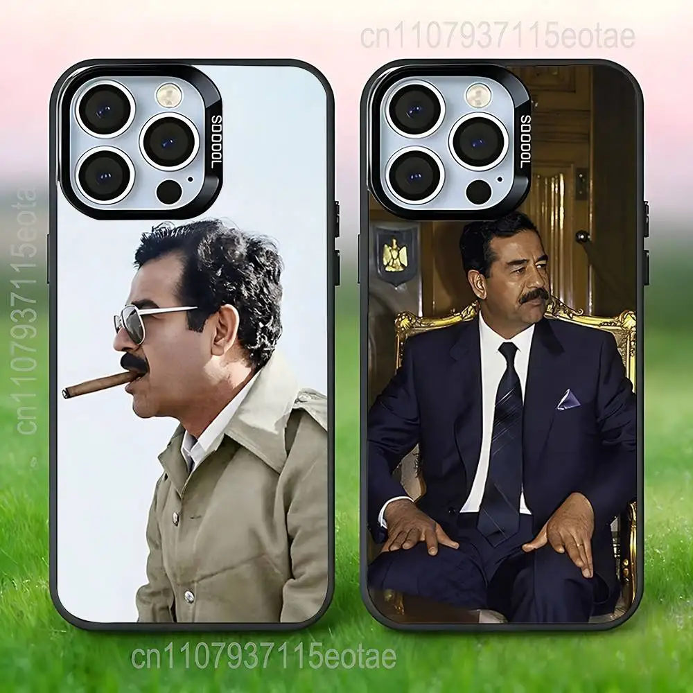 

S-Saddam H-Hussein Phone Case For iPhone 17,16,15,14,13,12,11,Pro,XS,Max,Plus,Mini,SE4,E Black Matte Shockproof Cover