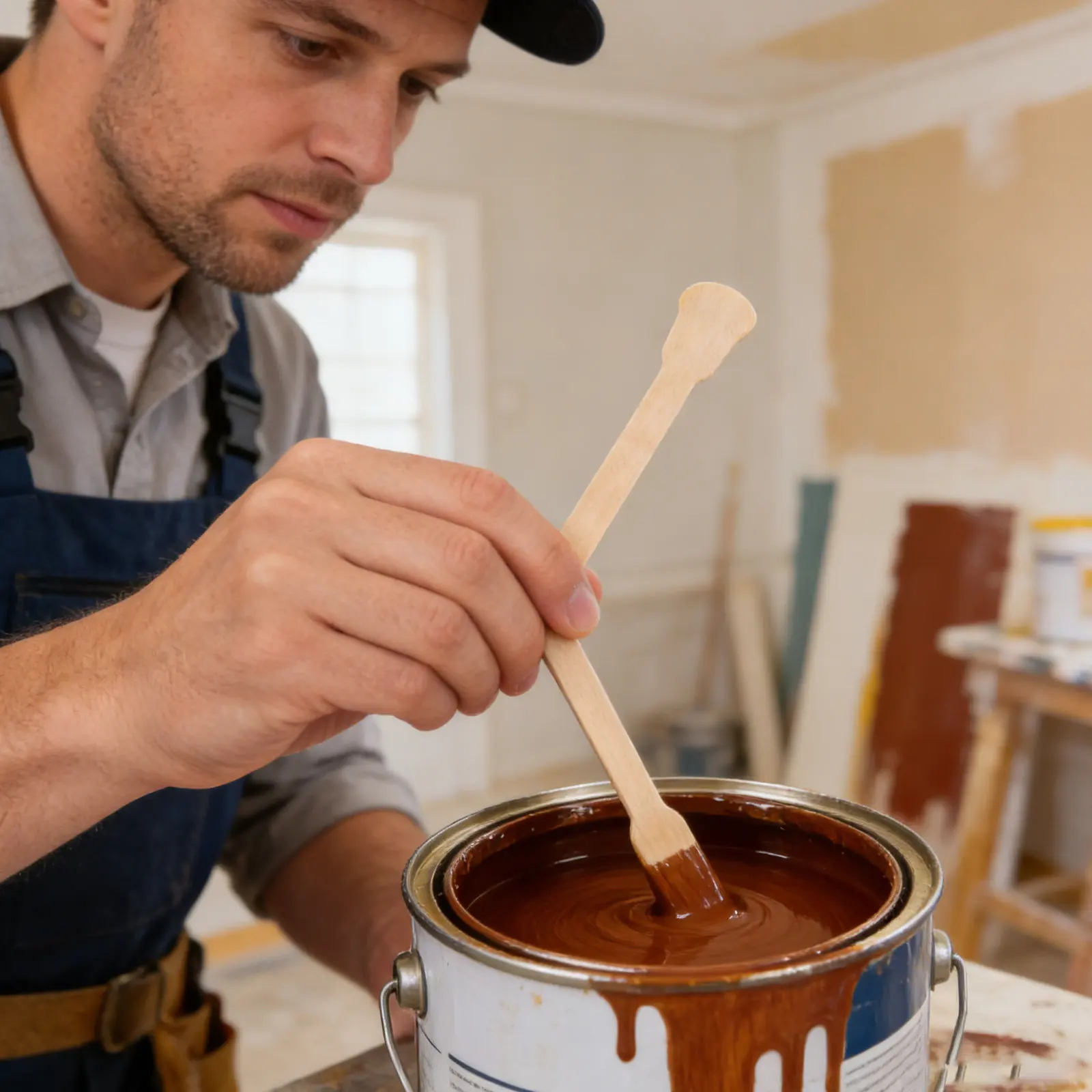 

300Pcs Dual Ended Wooden Mixing Rods Flat Stirring Sticks for Paint Resin Epoxy DIY Crafts Art Supplies Mixing Rod