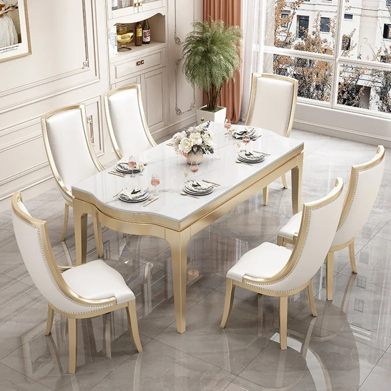 

American Wood Dining Table Household Rectangular Simple Apartment Dining Table Luxury Solid Mesas De Jantar Home Furniture