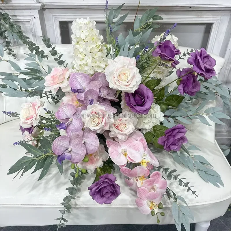Sunwedding Purple Flower Arch Artificial Flower Arch Backdrop Wedding Stage Decoration Floral Arch
