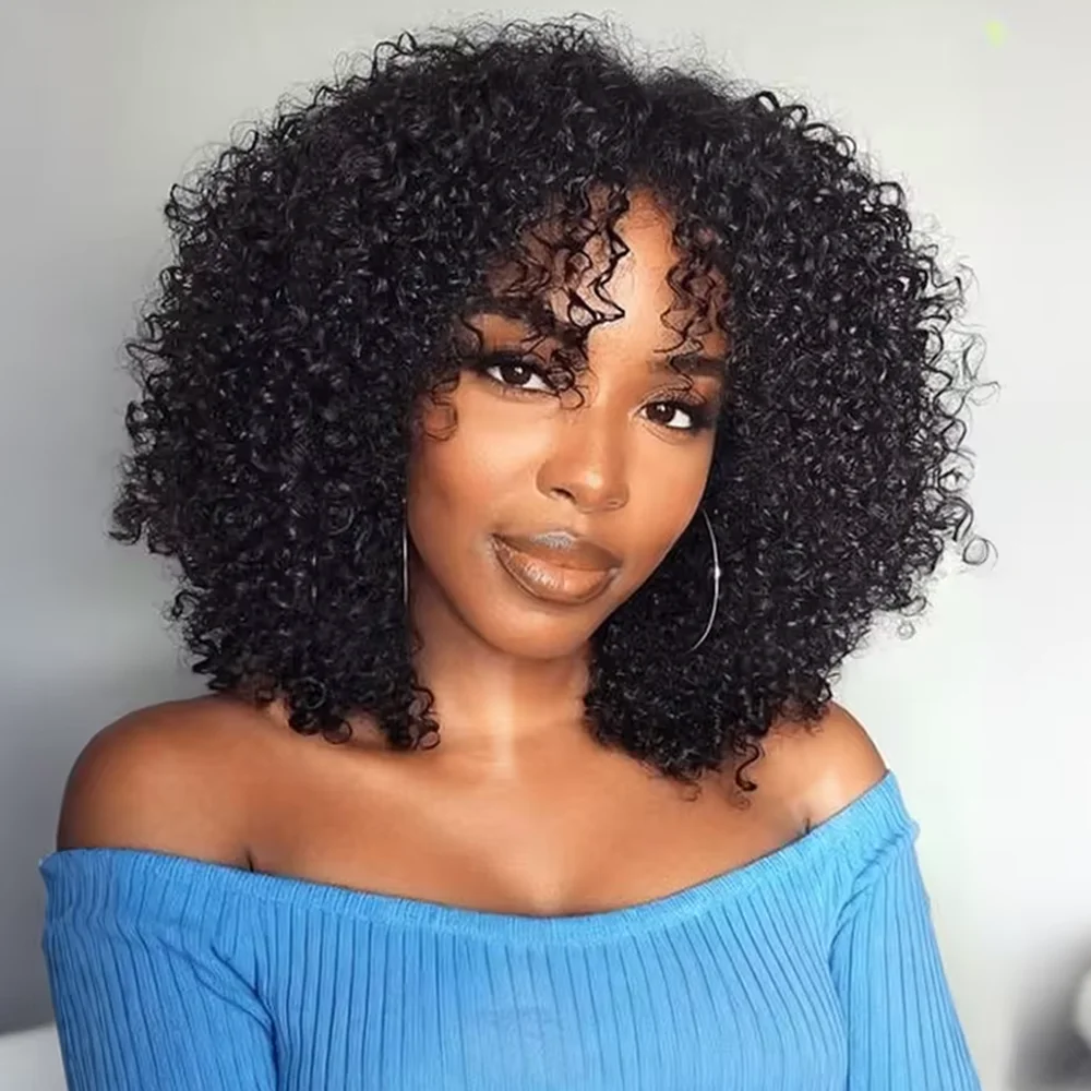 

Парик-полупарик 3 в 1 из натуральных волос, плотность 200%, глубокая волна, готовый к носке, с завязками, 16 дюймов