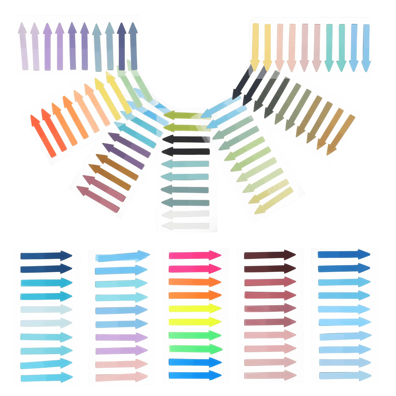 

1 Set Arrow Index Stickers Fine Workmanship Adhesive Reading Markers For Books Journals Notebooks Highlight Strips Sticky Page