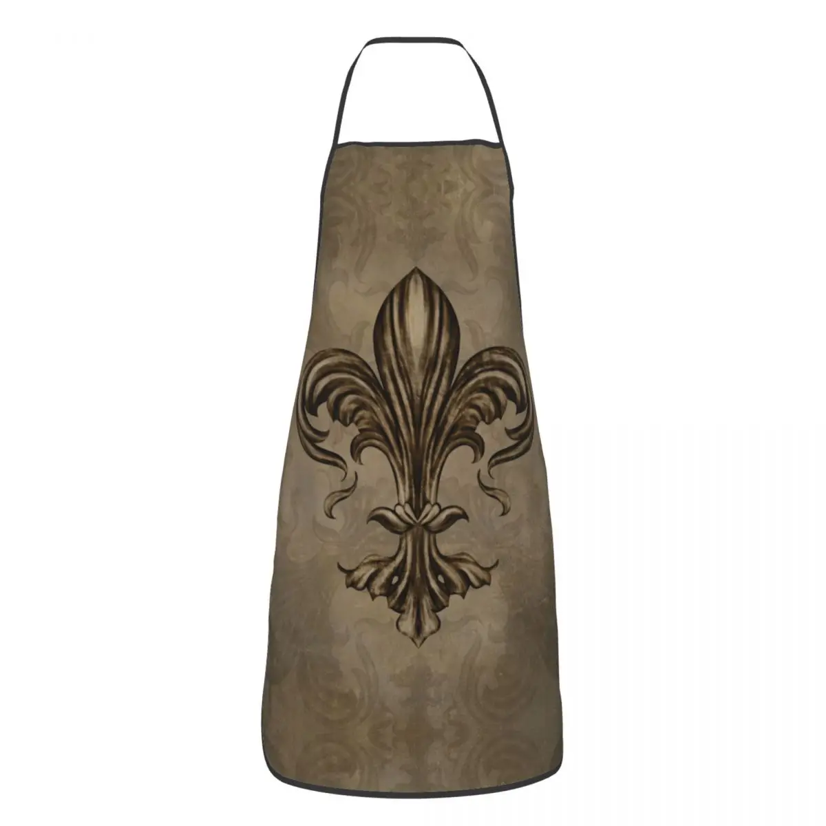 Unisex Vintage Fleur De Lis Lily Flower Kitchen Chef Cooking Baking Apron Women Men Fleur-De-Lys Tablier Cuisine for Painting