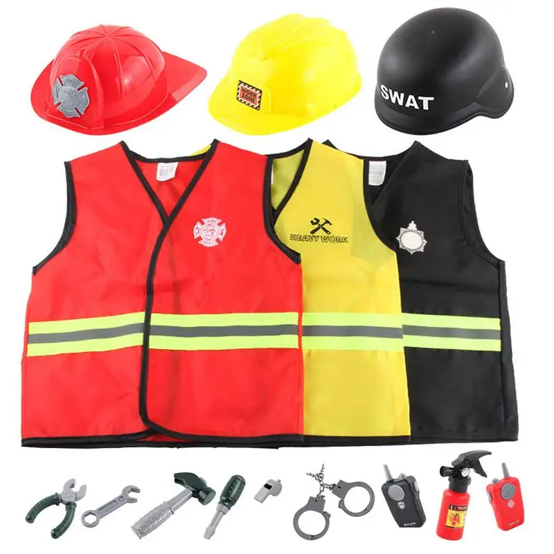 

Career Cosplay Costume For Kids Role Play Costume For Fireman Policeman Engineer Role Play Suit For Toddlers Birthday Gifts For