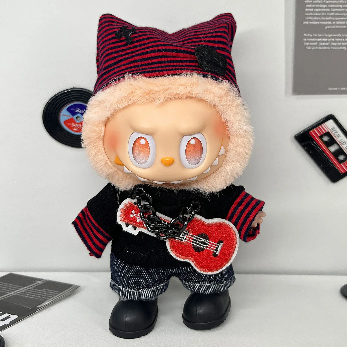 Cute Mini Plush Doll'S Clothes for Labubu Idol Dolls DIY Accessories Gifts Bear Hoodie Set