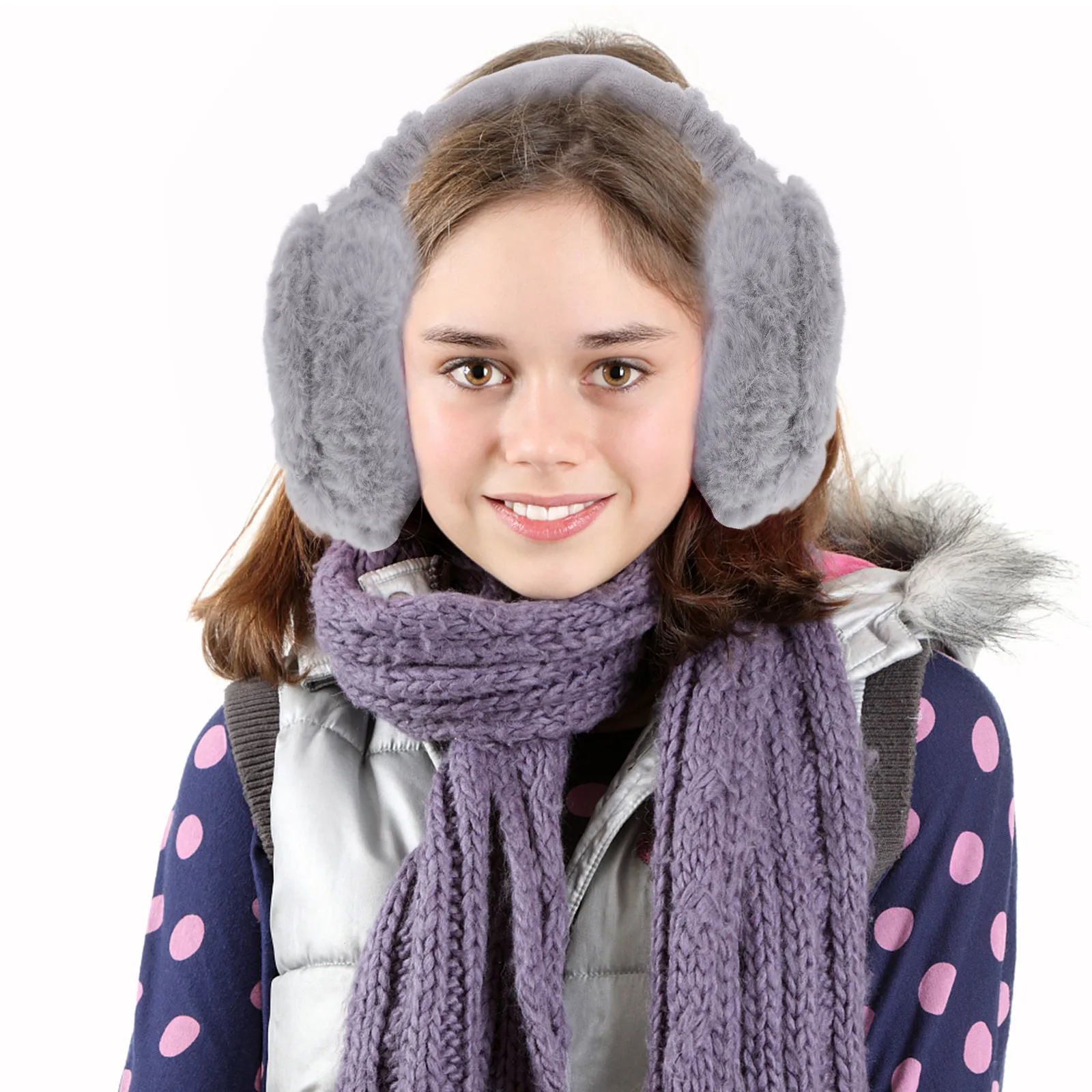 Warm Earmuffs Girls Pink Warmer Wool Cap Comfortable Warmers Women