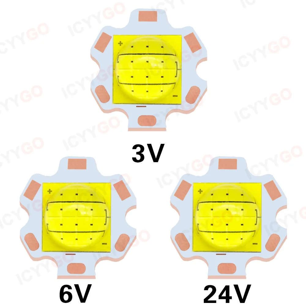 Imagem -05 - Contas de Chip de Led de Alta Potência 72w 110 mm Diodo de Led Dc3v 6v 24v 3a 12a 24a Lanterna Farol Faça Você Mesmo Acessórios de Led 60008000k