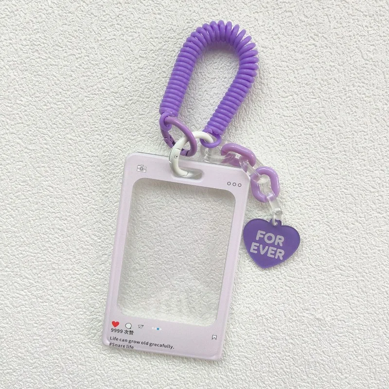 Przezroczysty akrylowy organizer na karty, zawieszka do plecaka, etui na karty z twardą obudową, zapobiegające zgubieniu.