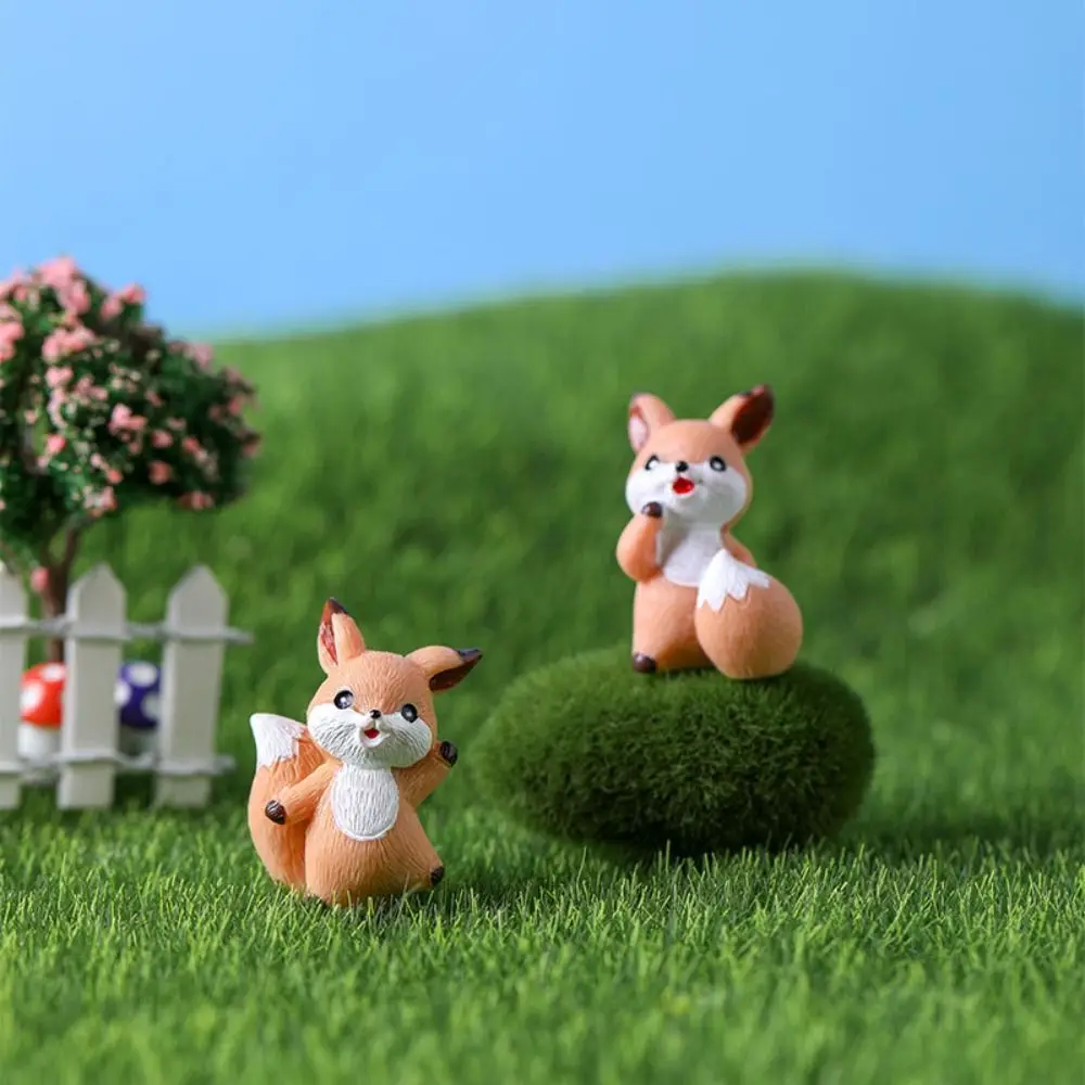 Mini Statue d'Animal de Dessin Animé, Miniature, Mignon, Artisanat en Résine, Micro Paysage, Mousse, Décoration de user inage