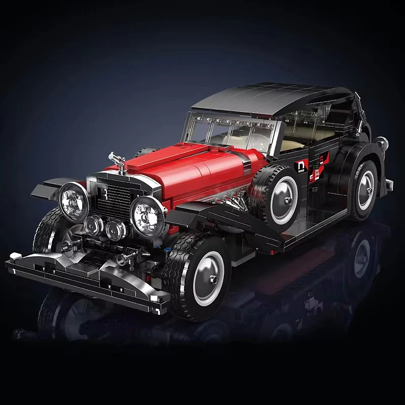 몰드 킹 10114 테크니컬 자동차 빌딩 블록 T50 빈티지 자동차 세트 조립 클래식 자동차 블록 어린이 장난감 크리스마스 선물