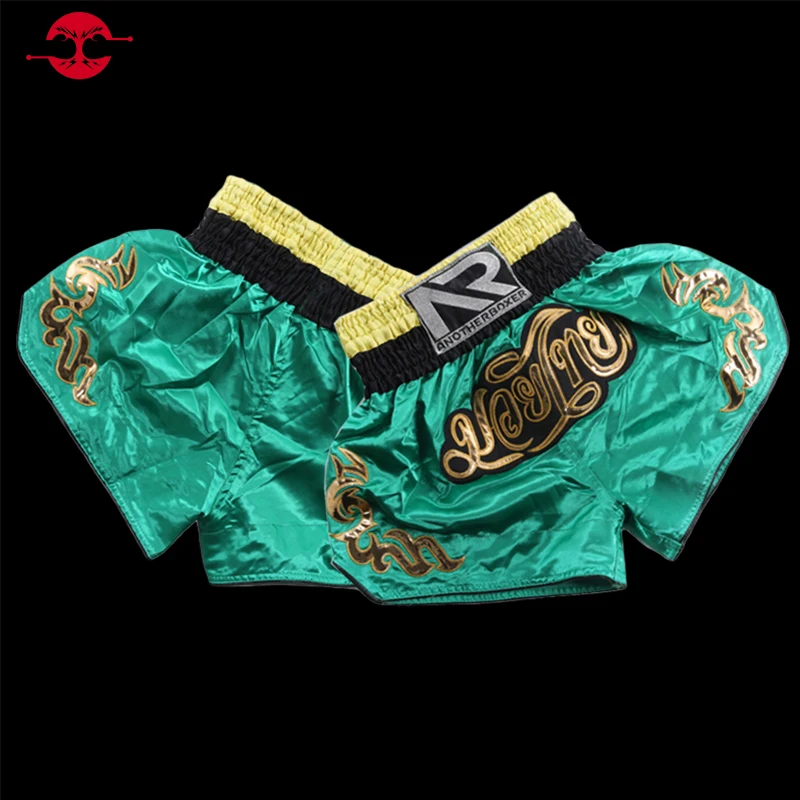 Muay Thai Shorts Bright Colors Boxing Shorts Child Men Women Satin Grappling Training Kickboxing Martial Arts Fighting Pants