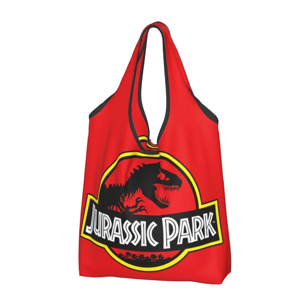 Custom Reusable Jurassic Parks Shopping Bag Women Tote Bag Portable Dinosaur World Groceries Shopper Bags