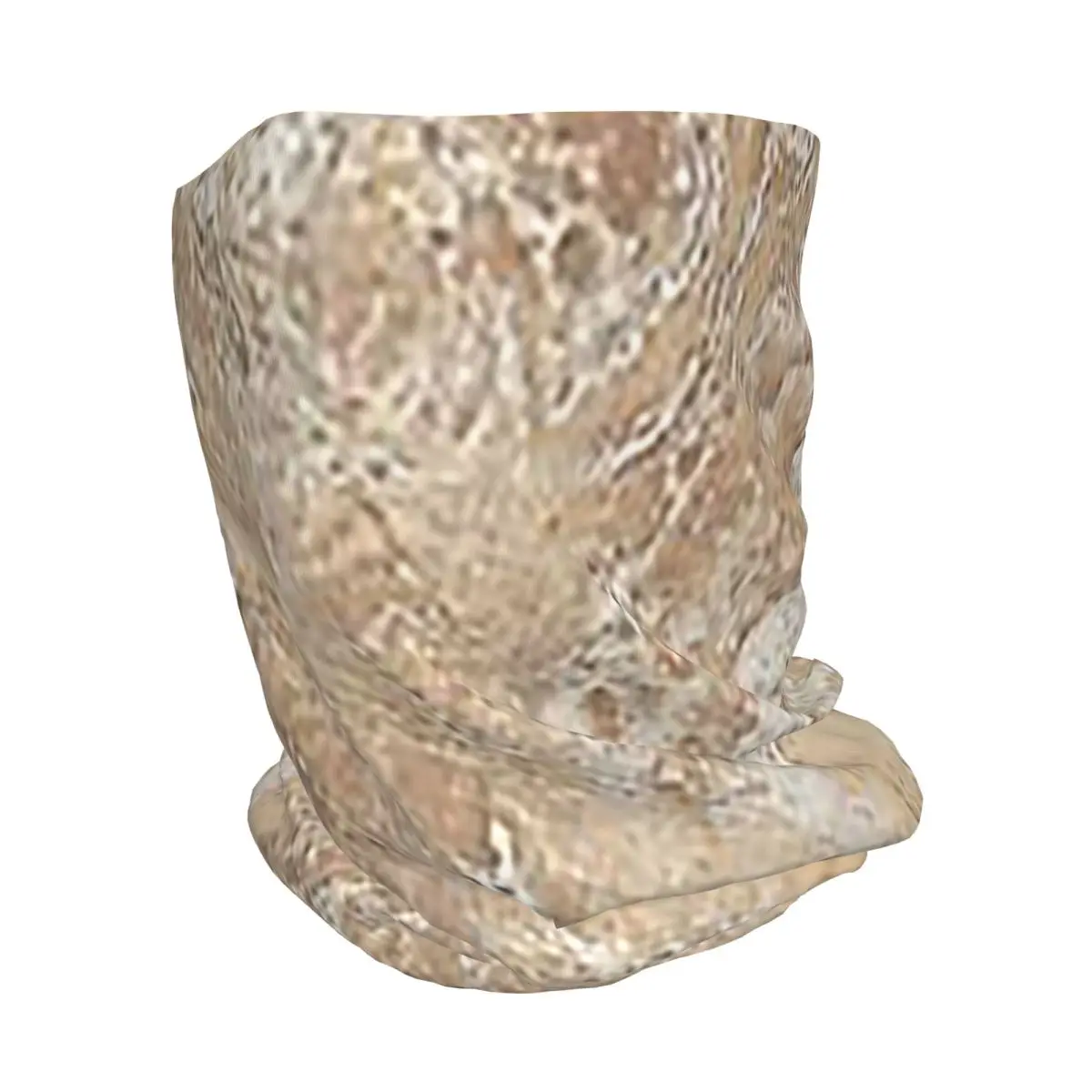 Contemporary Cream Beige Sand Stone Granite Marbl Bandana Neck Gaiter Mask Scarf Warm Cycling Scarf Beanies Hat Adult All Season view 3