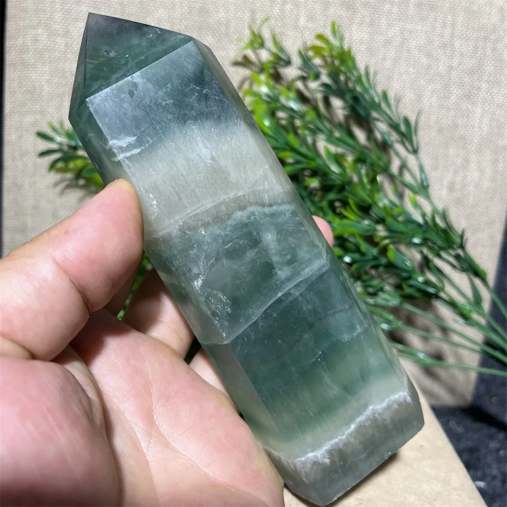 

Green Fluorite Tower Stones Natural Quartz Crystal Wand Crafts Gift Specimen Gems Minerals Wicca Home Decoration For Room