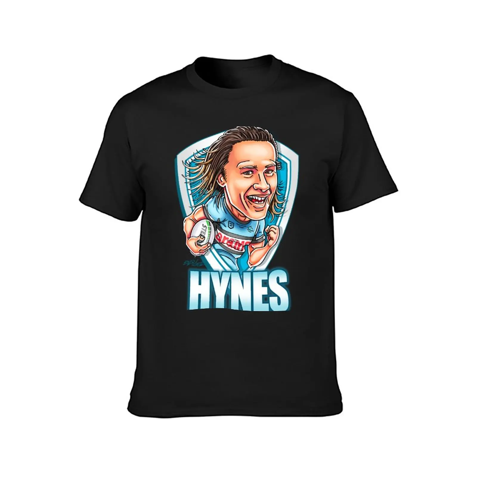 Nicho Hynes cartoon - Cronulla - NRL T-Shirt sports fans quick-drying boys whites mens white t shirts