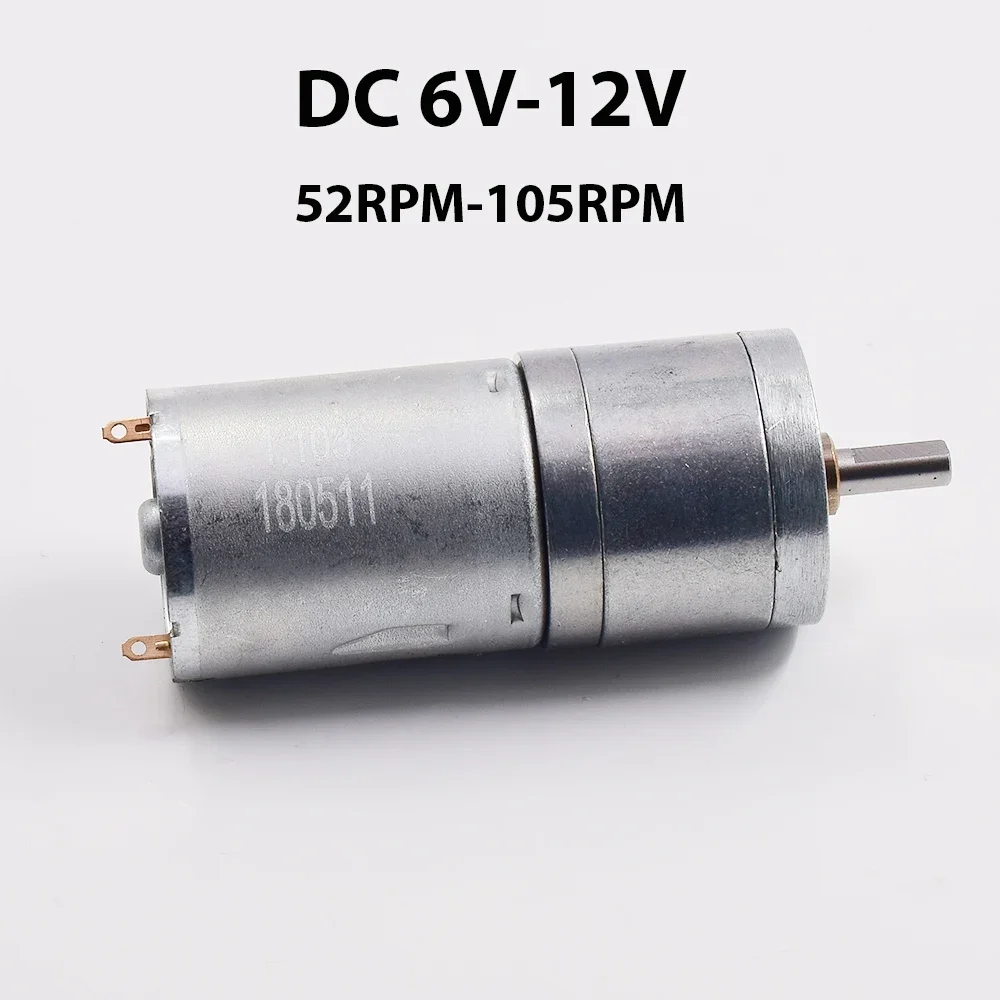 

Mini 25GA Metal Gearbox Gear Reduction Motor DC 6V-12V 105RPM Slow Speed Large Torque D-shaft 103:1 Gear Ratio DIY Robot Model