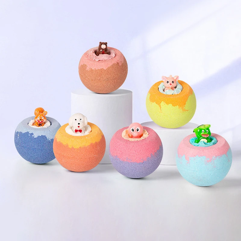 Sdotter New Inside Surprise Bubble Bath Fizzies Vegan Essential Oil Spa 1pcs bombe da bagno per bambini con giocattoli