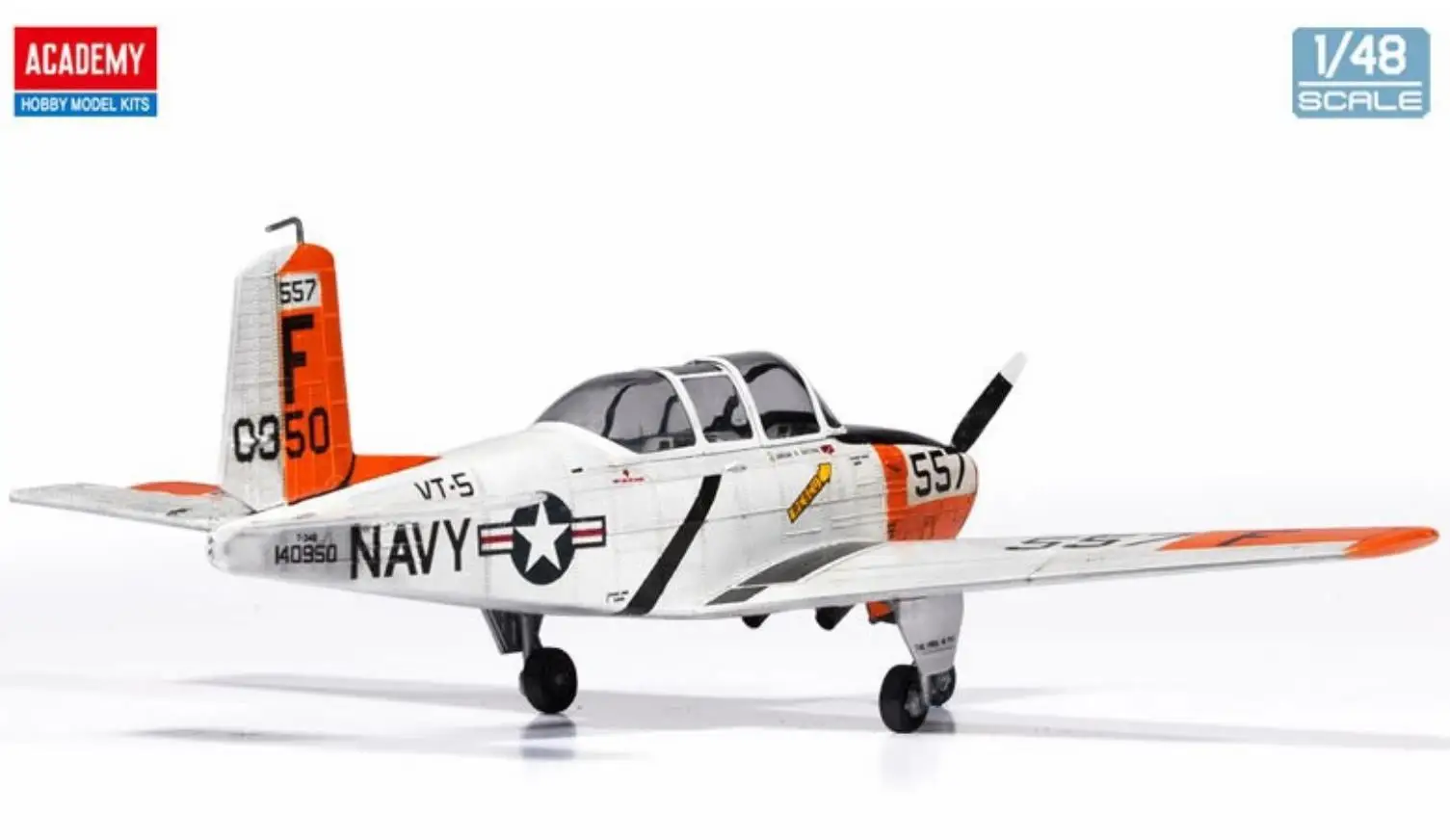 ACADEMY AC12361 1/48 Scale USN T-34B Mentor 'VT-5 Training Air Wing' Model Kit