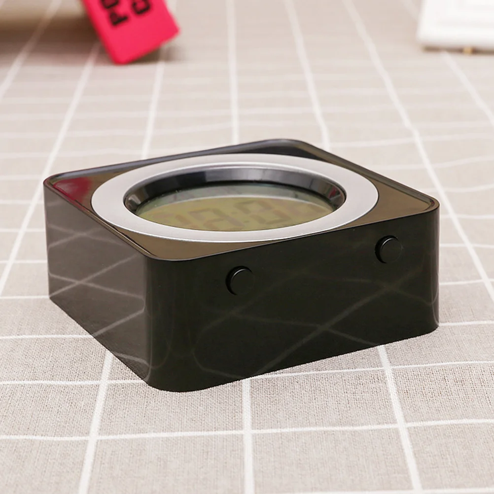 

Plastic Temperature Time Date Month Week Display Home Small Alarm Smooth Stable Base For Home Practical Alarm Clock Creative