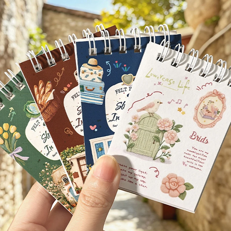 Mr.Paper 20 feuilles de papier de base DIY en feutre pour peinture et autocollants en spirale, motifs scènes de la vie quotidienne, pour journal, cadre photo, scrapbook, collage