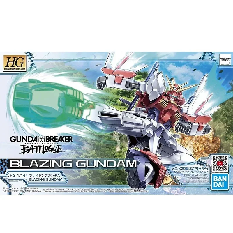 Genuine Bandai Anime BLAZING GUNDAM HG 1/144 Assembled Model Toys Movable Doll Gift Collection Decorations for Boys and Children