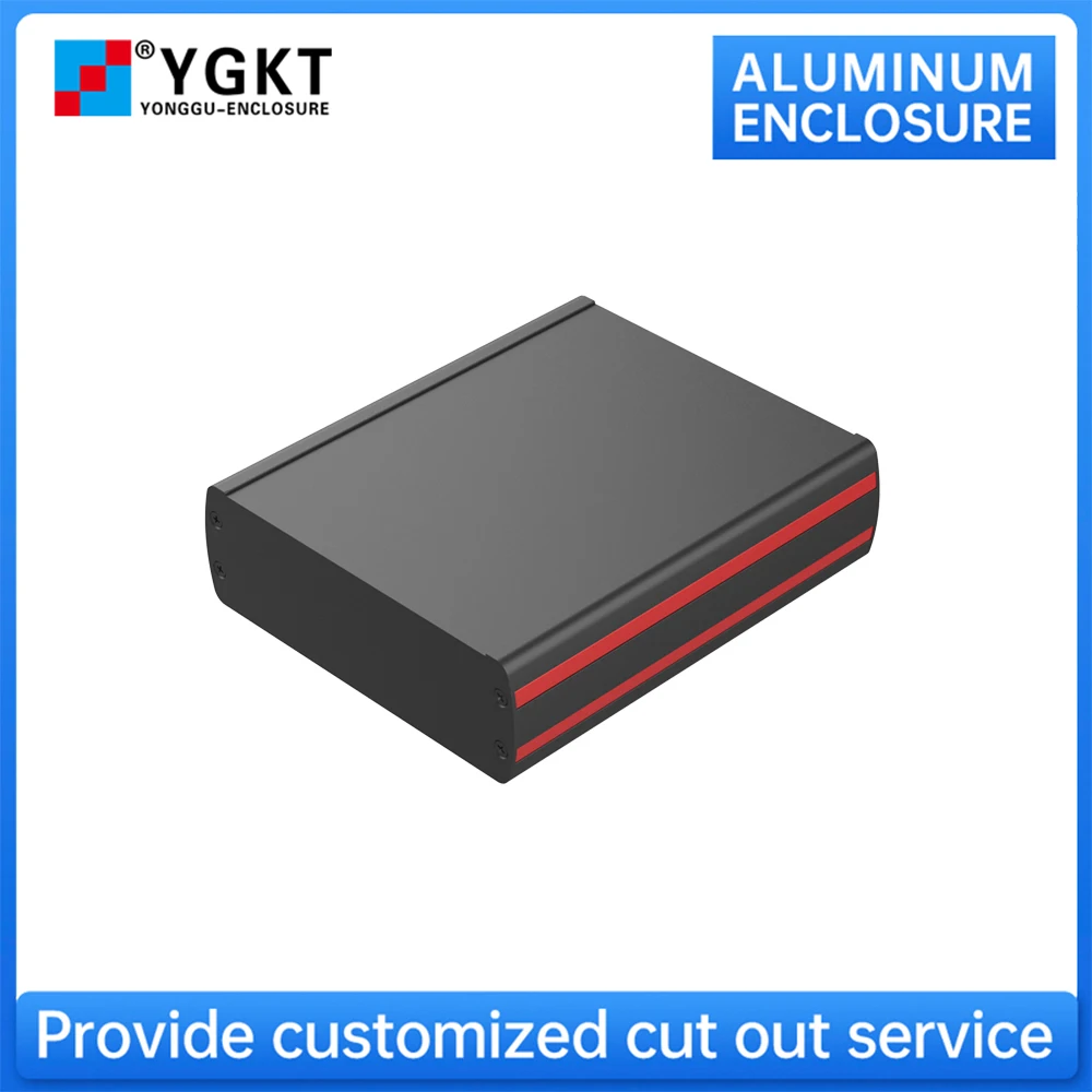 Custom Extruded Aluminum Enclosure Dust-Proof Battery Box PCB Circuit Board Electronic Components Housing J50 138*45MM