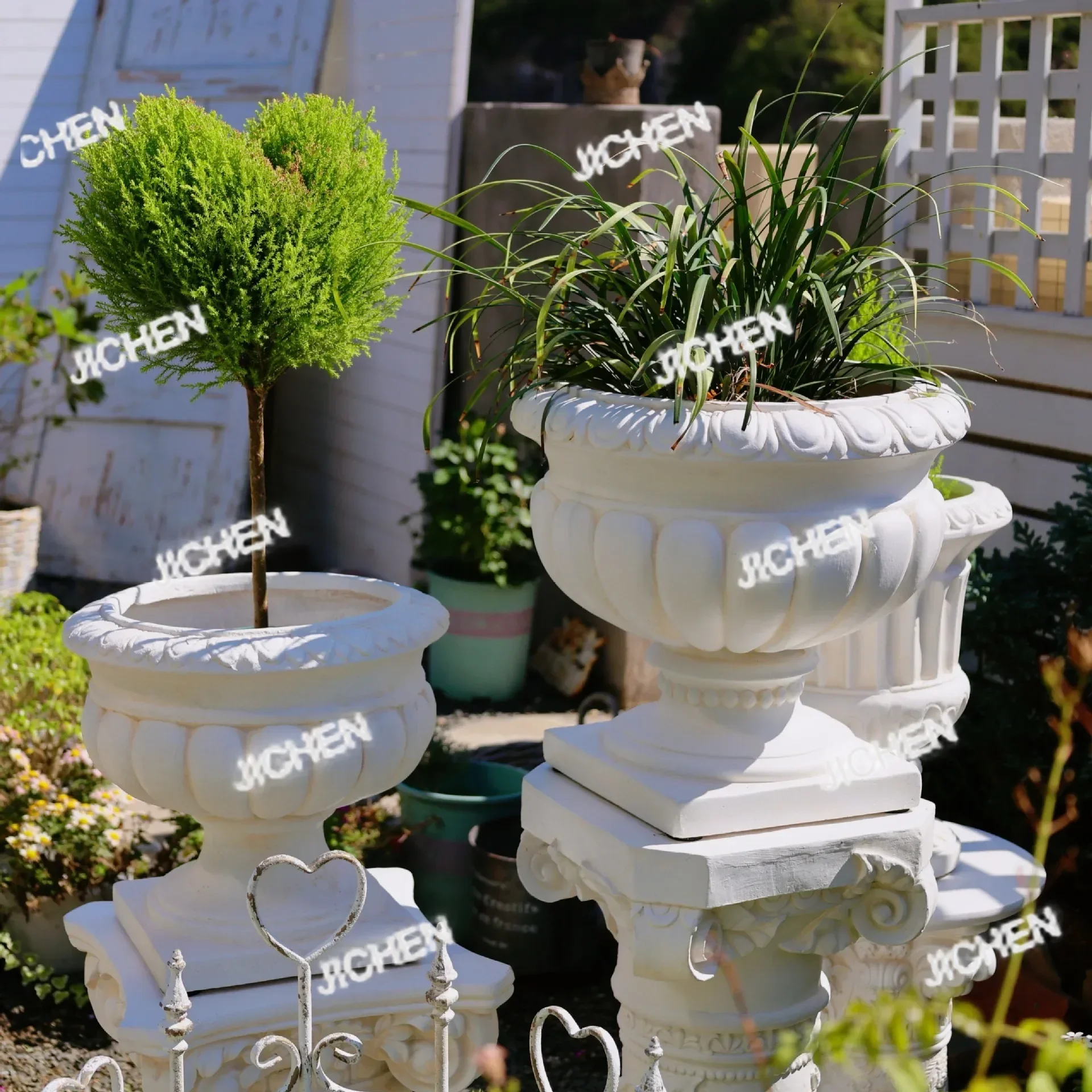 

ZCC HS Европейские римские колонны Римская тыква Цветочный горшок Двор Сад Декоративный орнамент Ремесла