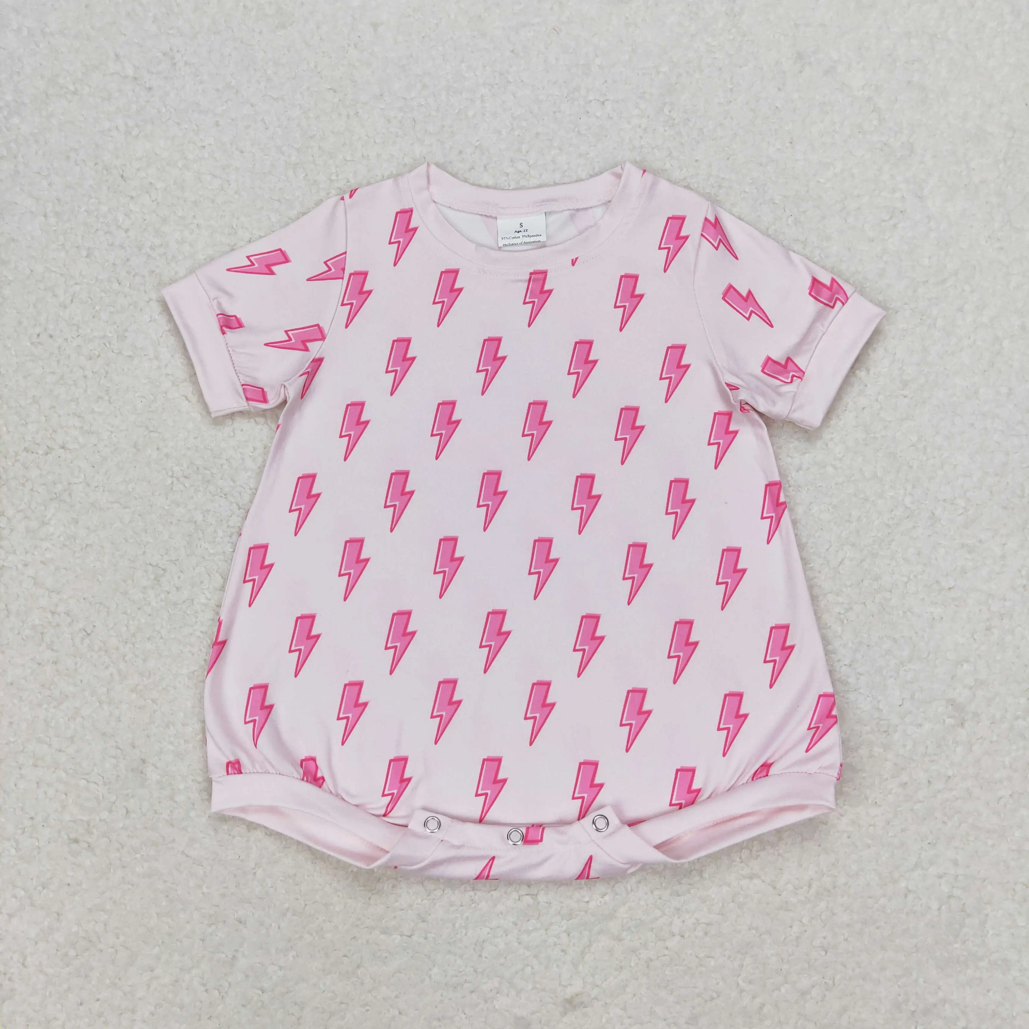 

SR1557 New Arrival baby rompers boys Lightning short-sleeved jumpsuit Wholesale Summer romper Boutique baby boy clothes