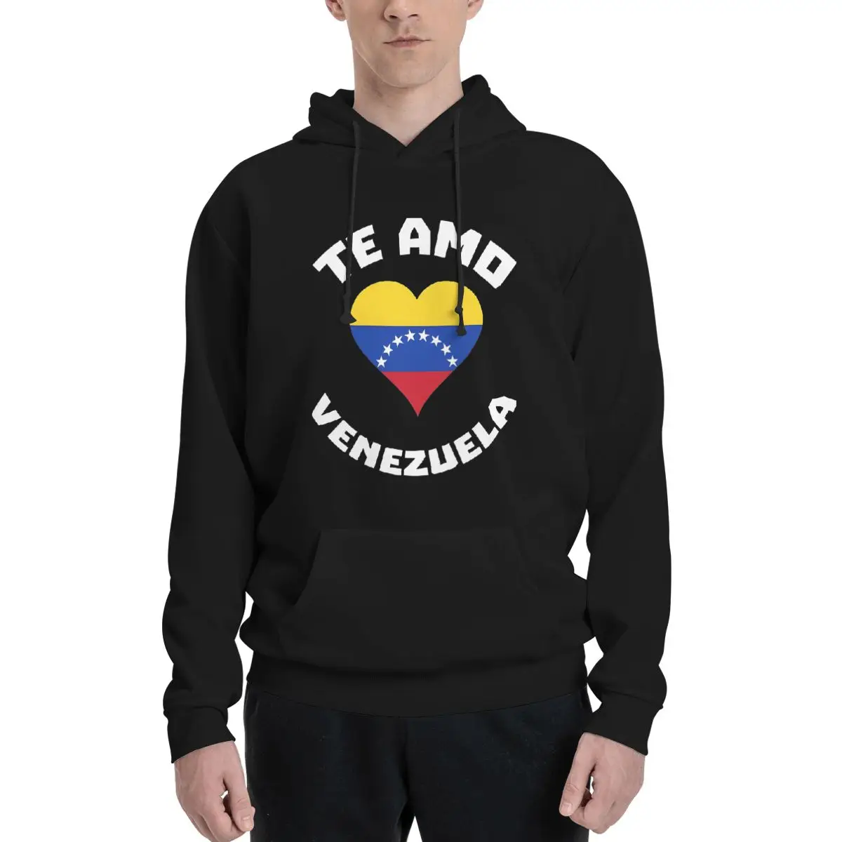 Unisex I Love VZLA Venezuela Flag Hoodies With Pocket Loose Fit Long Sleeve Sweatshirts