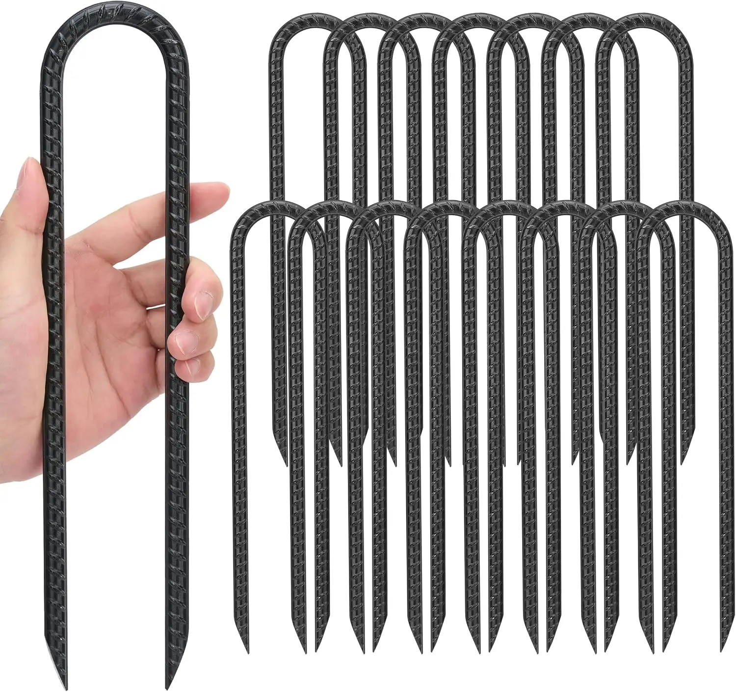 

Набор из 16 прочных ветроустойчивых стойок для батута, 12-дюймовые оцинкованные стальные анкеры-крюки для палаток, ограждений, качелей, ландшафтного дизайна