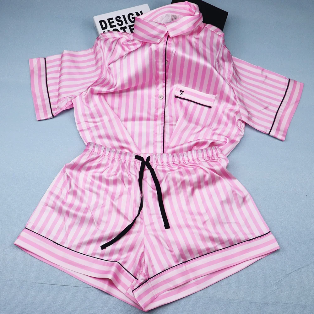 Pijamas para mulheres era vitoriana verão amor impressão conjuntos de pijama de algodão para mulheres shorts bonitos cardigan pijamas femininos