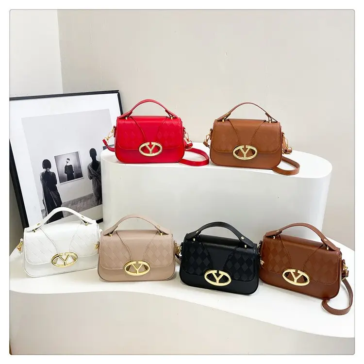 Parisian Fashion Luxury Diaper Bags For Women Vintage Inspired Shoulder Bag Simple Letter Logo Leather Messenger Bag