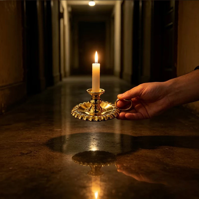 New 2026 Byzantine Gold Plated Orthodox Candle Holder with Handle for Church Liturgy Devotion Christian Gift Decor Accessory