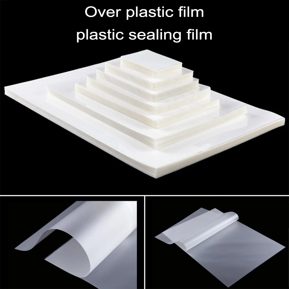 100 sheets/set of 0.06mm plastic coated plastic film, 3/4/5/6 inch protective film, paper film, photo card, ID